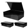 Aimyoo 3 Pack Black Collapsible Gift Box with Magnetic Closure Lids & Rope for Easy Opening 13.8x9x4.3, Bridesmaid Groomsman Proposal Boxes, Rectangle Storage Present Boxes view 1