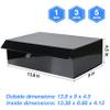 Aimyoo 1 Pack Black Collapsible Gift Box with Magnetic Closure Lids & Rope for Easy Opening 13.8x9x4.3, Bridesmaid Groomsman Proposal Boxes, Rectangle Storage Present Boxes view 4