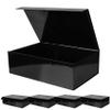 Aimyoo 5 Pack Black Collapsible Gift Box with Magnetic Closure Lids & Rope for Easy Opening 13.8x9x4.3, Bridesmaid Groomsman Proposal Boxes, Rectangle Storage Present Boxes view 1