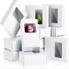 Spakon 30 Pcs Soap Boxes for Homemade Soap Packaging Mini Kraft Paper Box with Window 3.5 x 2.6 x 1.2 Inch Rectangle Gift Box for Bakery Candy Packaging Wedding Birthday Christmas (White) view 1