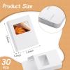 Spakon 30 Pcs Soap Boxes for Homemade Soap Packaging Mini Kraft Paper Box with Window 3.5 x 2.6 x 1.2 Inch Rectangle Gift Box for Bakery Candy Packaging Wedding Birthday Christmas (White) view 2