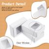 Spakon 30 Pcs Soap Boxes for Homemade Soap Packaging Mini Kraft Paper Box with Window 3.5 x 2.6 x 1.2 Inch Rectangle Gift Box for Bakery Candy Packaging Wedding Birthday Christmas (White) view 3