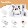 Spakon 30 Pcs Soap Boxes for Homemade Soap Packaging Mini Kraft Paper Box with Window 3.5 x 2.6 x 1.2 Inch Rectangle Gift Box for Bakery Candy Packaging Wedding Birthday Christmas (White) view 4