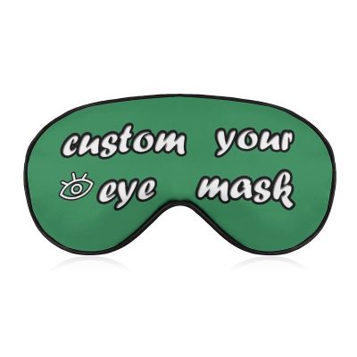 Custom Sleep Mask Personalized Eye Mask for Sleeping Blackout Adjustable Funny Sleeping Mask for Women Men Customized Gifts Travel Seagreen