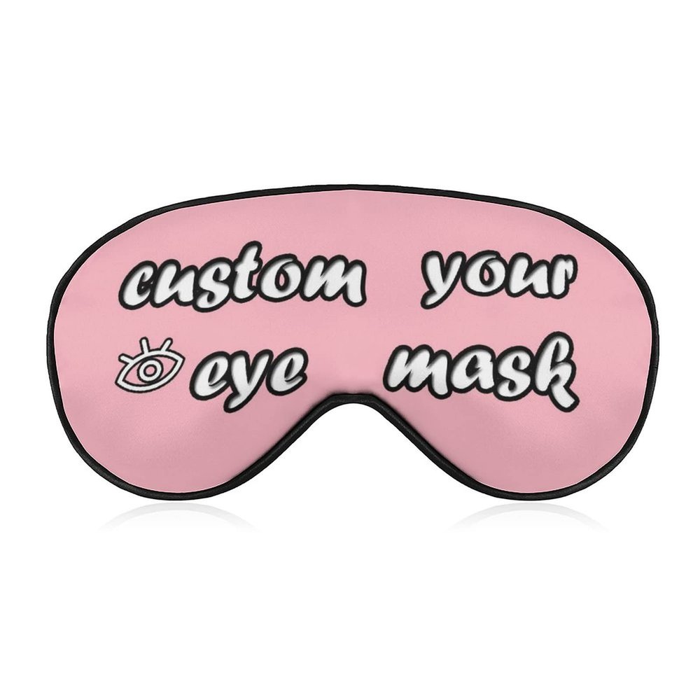 Custom Sleep Mask Personalized Eye Mask for Sleeping Blackout Adjustable Funny Sleeping Mask for Women Men Customized Gifts Travel LightPink