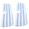 2 Pack Microfiber Mop Replacement Heads Compatible with O-Cedar Dual Action Flat Mop for Dry/Wet Use, Machine Washable Reusable Flip Mop Refills All Surface Cleaning(Blue White Stripe) view 1