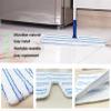 2 Pack Microfiber Mop Replacement Heads Compatible with O-Cedar Dual Action Flat Mop for Dry/Wet Use, Machine Washable Reusable Flip Mop Refills All Surface Cleaning(Blue White Stripe) view 2