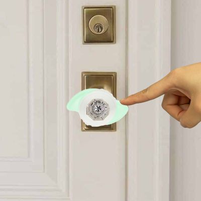Silicone DoorKnob Grips, Anti-Static Door Knob Covers with Glow Inserts, Easy Open Door Living Aid, 3" W x 2" D, 4PCS