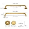 2 Pack 20 Inch Anti Slip Bronze Shower Grab Bar Polished Gold,ZUEXT Antique Brass Bathroom Grab Bar, Knurled Balance Bar,Safety Hand Rail Support Handicap Elderly Injury Senior Assist Bath Handle view 2