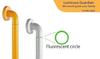 HongLianRiven Bath Handle Towel Rail Bathroom Handle Bath Grab Bar with Anti-Slip Grip and Safety Luminous Circles Heavy Duty Shower Handrail Towel Rail (Color : Yellow, Size : 40cm) view 2