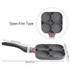 Hbaebdoo Pancake,Eggs Pancake Frying,Non-Stick Fried Egg,4 Holes Crepe for Breakfast Eggs,Kitchen Utensils view 2