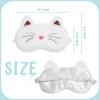 3 Pieces Sleep Mask for Kids, Girls Plush Sleeping Eye Cover Soft Eye Blindfold Cover Animal Shade for Kids(White,Bunny, Cat and Unicorn Style) view 2