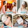 3 Pieces Sleep Mask for Kids, Girls Plush Sleeping Eye Cover Soft Eye Blindfold Cover Animal Shade for Kids(White,Bunny, Cat and Unicorn Style) view 4
