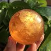 ZTBH Natural Meditation Crystal 50-55MM Natural Citrine Sphere, Home Decor Crystal Stone (Size : 70-75mm) view 2