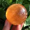 ZTBH Natural Meditation Crystal 50-55MM Natural Citrine Sphere, Home Decor Crystal Stone (Size : 70-75mm) view 3