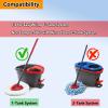 12Pack Spin Mop Replacement Heads,100% Microfiber Mop Head Replacement Compatible with Triangle Spin Mop, 360 Degree Spin Mop Refill for Easy House Cleaning Floor Mopping view 4