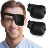 RIKEYO 2Pcs 3D Eye Patches for Adults, Adjustable Medical Eyepatch,Black(Left) view 1