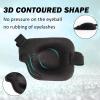RIKEYO 2Pcs 3D Eye Patches for Adults, Adjustable Medical Eyepatch,Black(Left) view 2