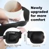 RIKEYO 2Pcs 3D Eye Patches for Adults, Adjustable Medical Eyepatch,Black(Left) view 4