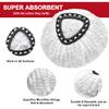 5 Pack Mop Replacement Heads Compatible with Spin Mop, Microfiber Spin Mop Refills, Easy Cleaning Mop Head Replacement view 3