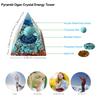 ycyingcheng Moonstone Crystal Orgone Pyramid Ogan Crystal Energy Tower, Nature Reiki Chakra Crushed Stone Jewelry, Crystal Pyramid for Home Decor (Turquoise) view 2