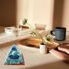 ycyingcheng Moonstone Crystal Orgone Pyramid Ogan Crystal Energy Tower, Nature Reiki Chakra Crushed Stone Jewelry, Crystal Pyramid for Home Decor (Turquoise) view 4