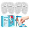 ZUCNANA Ball of Foot Cushions (2 Pairs Gel Shoe Inserts), Heel Inserts for Women, Non Slip Heel Pads, Heel Cushions for Women Foot Pain Relief and Comfort, One Size Fits Any (Clear) view 1