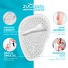 ZUCNANA Ball of Foot Cushions (2 Pairs Gel Shoe Inserts), Heel Inserts for Women, Non Slip Heel Pads, Heel Cushions for Women Foot Pain Relief and Comfort, One Size Fits Any (Clear) view 3