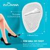 ZUCNANA Ball of Foot Cushions (2 Pairs Gel Shoe Inserts), Heel Inserts for Women, Non Slip Heel Pads, Heel Cushions for Women Foot Pain Relief and Comfort, One Size Fits Any (Clear) view 4