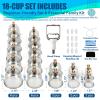 Eambond Cupping Kit, Cupping Therapy Sets Massage Back, Pain Relief, Physical Therapy, Chinese Muscle Cupping Tool with Pump & Vacuum Silicone Cups for Cellulite Reduction at Home view 4