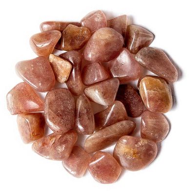 1/4 lb Tumbled Red Aventurine Gemstone Crystals 15-35 Stones Gem Rock Specimens