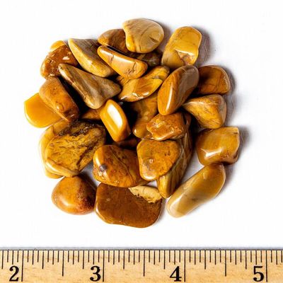 1/4 lb Tumbled Yellow Jasper Gemstone Crystals 50-70 Stones Gems Rocks Specimens