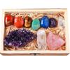 10pcs/Set Natural Crystal Seven Chakras Stone Amethyst Cluster Collect Home Decoration view 1