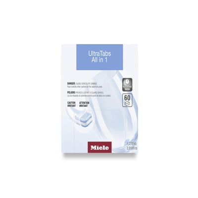 Miele Genuine UltraTabs All in 1 Dishwasher, 60 Detergent Tablets