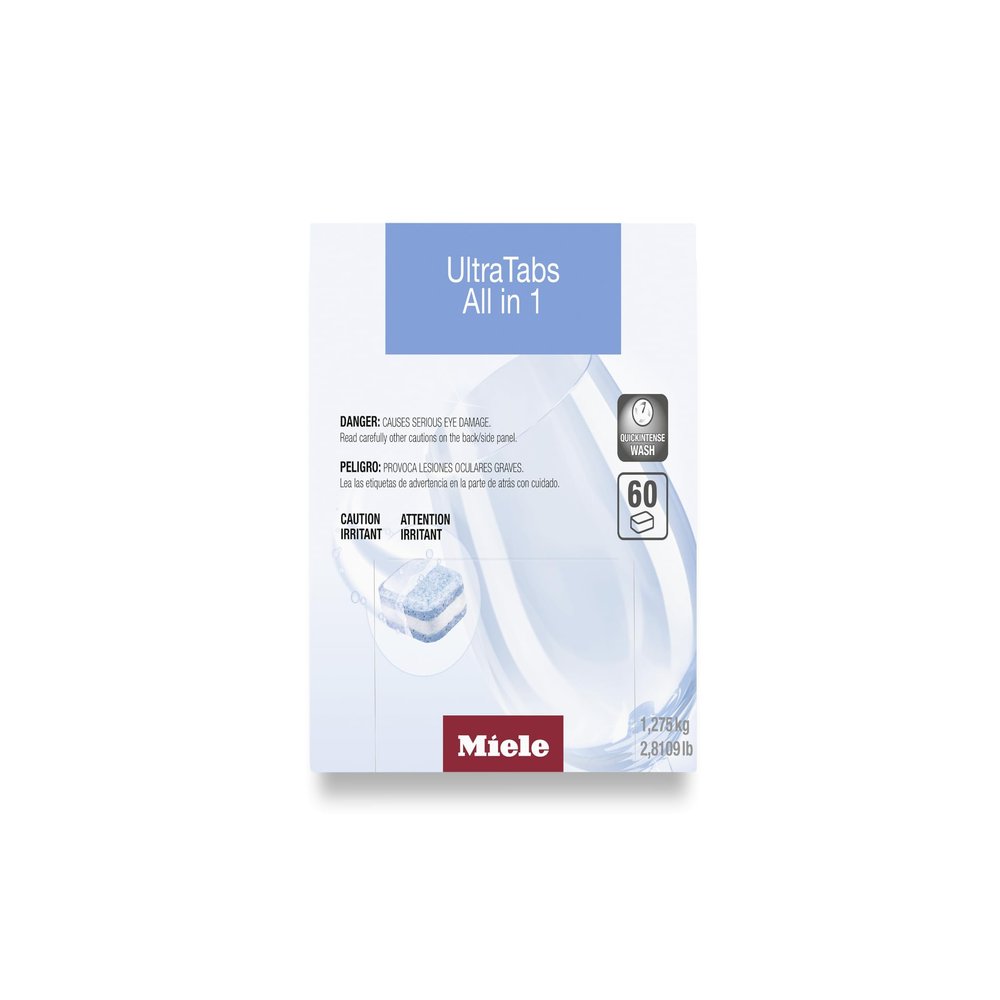 Miele Genuine UltraTabs All in 1 Dishwasher, 60 Detergent Tablets