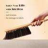 Hand Broom,Horse Hair Brushes,Soft Horsehair Upholstery Brush with Handle,Shop Brush Dustpan,Foxtail Broom,Dust Broom for Bench/Couch/Furniture/Couch/Counter/Bed/Fireplace Ash Dusting,Duster Cleaning view 3