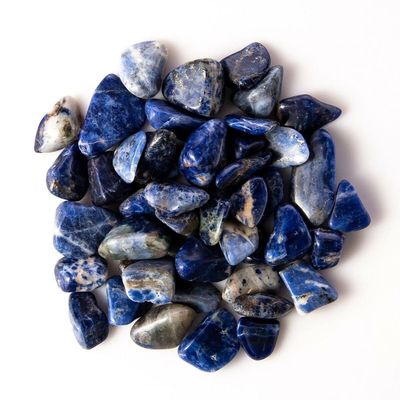 1/4 lb Tumbled Sodalite Quartz Gemstone Crystals 30-50 Stones Gem Rock Specimens