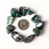 1/4 lb Tumbled Green Moss Agate Gemstone Crystals 10-30 Stones Gem Rock Specimen view 2
