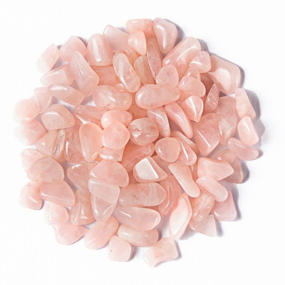 1/2 lb Tumbled Pink Rose Quartz Gemstone Crystals 40-70 Stones Gem Rock Specimen