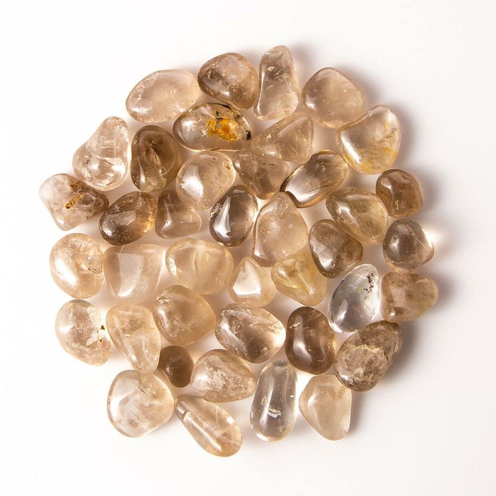 1/2 lb Tumbled Smoky Quartz Gemstone Crystals 30-50 Stones Gem Rock Specimens