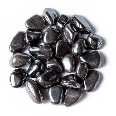 1/2 lb Tumbled Hematite Gemstone Crystals 20-30 Stones Silver Gem Rock Specimens