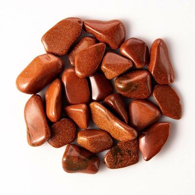 1/4 lb Tumbled Copper Goldstone Gemstone Crystals 15-30 Stones Rock Specimens