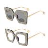 Outdoor Transition Photochromic Bifocal Reading Glasses For Womens Rhinestone Square Sunglasses Readers UV protection (black white, 2.75) view 1