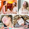3 Pieces Sleep Mask for Kids, Girls Plush Sleeping Eye Cover Soft Eye Blindfold Cover Animal Shade for Kids(White, Pink and Rainbow Color,Cat Style) view 4