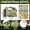 Spakon 24 PCS Camo Party Favors Boxes Camouflage Army Goodie Paper Camouflage Treat Boxes with Handle Camo Birthday Party Supplies for Candy Cookie Wrapping, 6 x 3.5 x 3.5 Inch, 6 Designs view 3