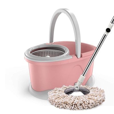 JINHH Spin Mop Bucket System Spin Mop Household Lazy 360 Spinning Mop Bucket Floor Cleaning System with Stainless Steel Handle Floor Cleaning Mop Kit Bucket Floor Cleaning System