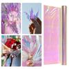 Giiffu Iridescent Cellophane Wrap Roll, 34" Wide x 50 Ft Long | Holographic Film for Gift Baskets, Floral Bouquets, Easter Gifts & Craft Projects view 3