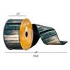 Vickerman 2.5" x 10 yd Green and Gold Abstract Lines Ribbon, Seasonal Christmas Ribbon for Gift Wrapping, Tree Decor view 3