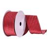 Vickerman 2.5" x 10 yd Mauve Stripe Mesh and Velvet Ribbon, Seasonal Christmas Ribbon for Gift Wrapping, Tree Decor view 1
