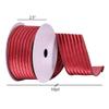 Vickerman 2.5" x 10 yd Mauve Stripe Mesh and Velvet Ribbon, Seasonal Christmas Ribbon for Gift Wrapping, Tree Decor view 3